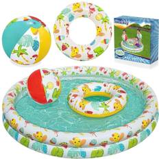 Uppblåsbara pooler B2X 3in1 Barnpool 122 x 20 cm Circle Ball