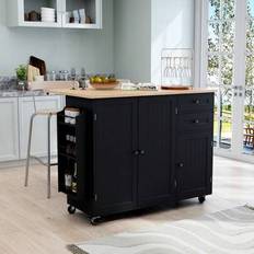 Kitchen Islands Shein HLR Kitchen Island With Storage On Wheels - Countertop