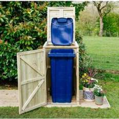 Shireburn Single Wheelie Bin Store 1 x 180L 1 x 240L Brown