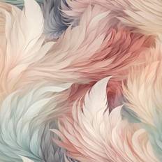 Plume Wallpaper 10m x 53cm Svart