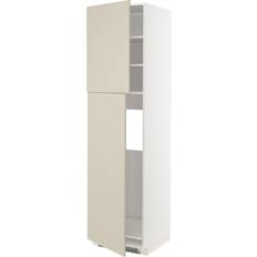 IKEA Metod Högskåp För Kylskåp 2 Dörrar - Vit/Havstorp Beige