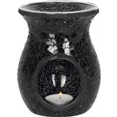 Black Oil Lamps Something Different Crackle-Effect Burner Black L Oil Lamp