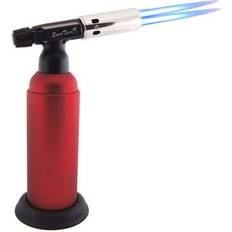 Lighters Shein Red Rubber Finish Double Torch Table Top Jet Lighter