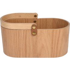 Wood Tray Caddy Oak 12x23x10 cm