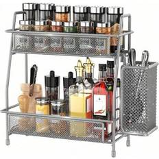 Spice Racks Shein Kitchen Spice Rack Organizer Metal Counter