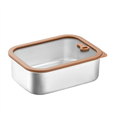 Jojomino Stainless Steel Containers with Tempered Glass Lids Food Container