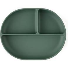 Petite&Mars Take Match 6m+ Delad Tallrik Med Sugkopp Misty Green