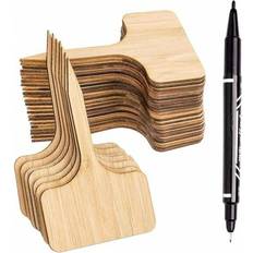 Plant Labels Shein New 30Pcs Bamboo Plant Labels Marker Pen