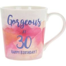 Lesser & Pavey Watercolor Happy 30th Gorgeous One Size Black Mug