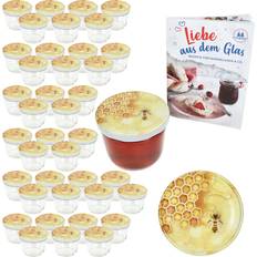 Bechergläser 40er Set Sturzglas 230ml Einmachglas To82 Honig Deckel Becherglas