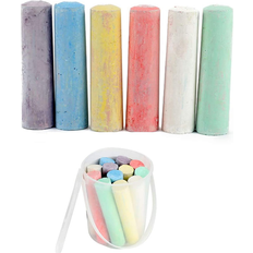 12Pc Jumbo Chalk Bucket Multi Red