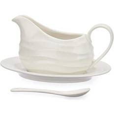 Sauce Boats Latitude Run 13 Oz Ceramic Gravy Set 3.5 H x 7 W x 7 L Sauce Boat