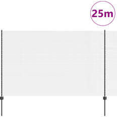 Hühnerzäune vidaXL Chicken Wire Fence Set Set of 2 Grey Galvanised Steel Medium