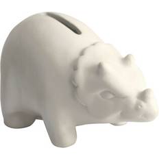 MegaCrea Ceramic Triceratops Dinosaur Piggy Bank
