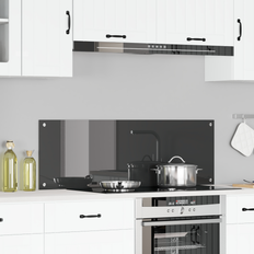 vidaXL Køkken Bagrude Mørkegrå 120x40x0.6 cm Hærdet Glas Stænkplade