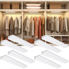 Furniture Lighting Torchstar 8 Pack Slim LED Under Cabinet Lights 3000K Furniture Lighting
