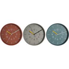 Turquoise Clocks Dkd Home Decor Urban White Turquoise Terracotta 30x4.3 cm Set of 3 Wall Clock 30cm