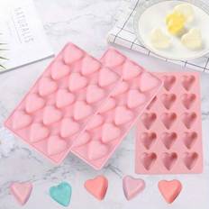 Chocolate Molds Shein 3-Piece Heart-Shaped Silicone Chocolate Mold