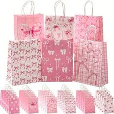 Shein 6 30pcs Pink Bow Themed Party Favor Bags