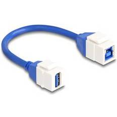 Kablar DeLock USB Kabel 20cm Blå Hvid