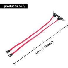 4iiii Dual Port SATA Serial Cable to ESATA Bracket Adapter