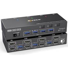 Tauoh Dual Monitor KVM Switch USB 3.0