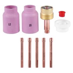 Welds on sale Melitt 9Pcs TIG Welding Torch Gas Lens Alumina Cup