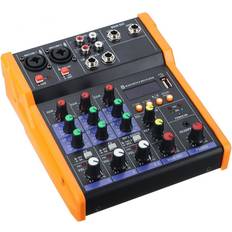 Studio Mixers Greenzech 4 Channel Bluetooth DJ Mic Audio Mixer