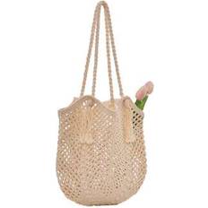 Beach Bags Shein Beach Bag Vacation Summer Large Tote Woven - Multicolor