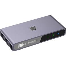KVM-Switches Sodial Video Kompatibel Splitter 4K 60Hz Bi-Richtung KVM Schalter