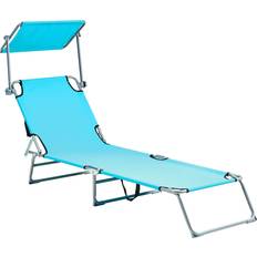 Orange Sun Beds Beliani Garden Patio Reclining Sun Lounger Foldable