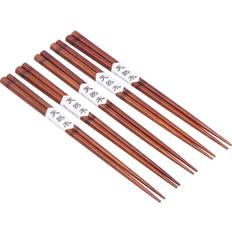 Wood Chopsticks Cosy@home 5 Pairs Wooden Handmade 9.3 Inch Chopsticks