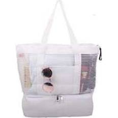 Beach Bags Shein Large Mh Beach Tote Bag Zipper Insulated Picnic Cooler - Leak-Proof