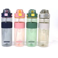 BeWinner Flerfärgad Transparent Flaska Med Lock 900 ml Vattenflaska