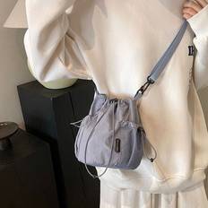 Solid Color Nylon Crossbody Bag Korean Style - Outdoor
