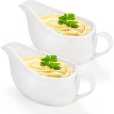 Sauce Boats Darby Home Co 2 Pcs 15 oz Gravy Ceramic 2.75 H x 7.75 W x 7.75 L Sauce Boat