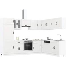 vidaXL 14 Piece Kitchen Cabinet Set Kalmar White Engineered Wood