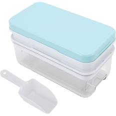 Blåa Isformar Cosy@home Cubes Molds Bin with Lid 2 Layers Ice Cube Tray