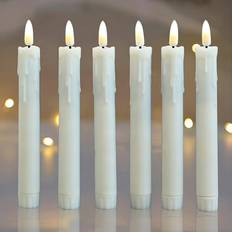 Yellow LED Candles Temu 6-Pack Realistic Flameless Candles With Warm Yellow Light LED Candle