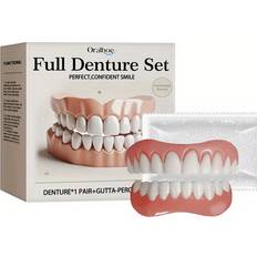 Dentures & Dental Splints Temu Soft Silicone Denture Set Fit Teeth Kit 2025
