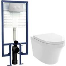 P-Trap Toilets Balterley Mila Round Wall Hung Toilet Pan 400mm