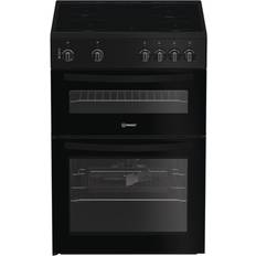 Indesit built in double oven Indesit IDE6VMB Black