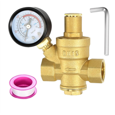 Flow Control Valves Sans Marque Adjustable Water Pressure Regulator 1/2 Inch