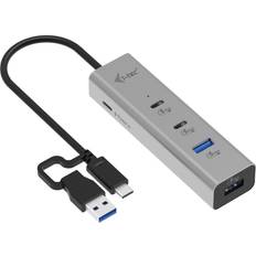 USB Hubs I-TEC CAHUBMETAL2A2CPD Silver USB Hub 2xUSB-C 2x USB-A Port