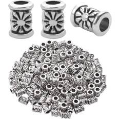 BronaGrand Tibetan Silver Spacer Beads Charms Hollow Tube - DIY