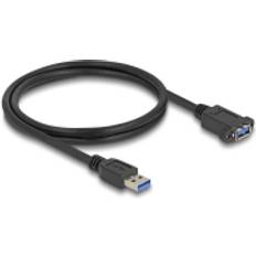 Kablar DeLock USB Forlængerkabel 1m Sort