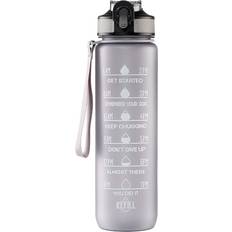 Beauty Rebels Motivational Water Bottle 1 L Grey Vattenflaska
