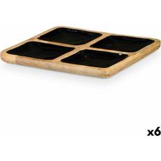 Bakke Med Rum MALI-991 B Sort 31 x 3 x 31 cm 6 pcs