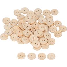 100pcs Wooden Retro Fashion Buttons