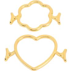Goolrc 2PCS Wax Seal Moulds Stamp Rings Set